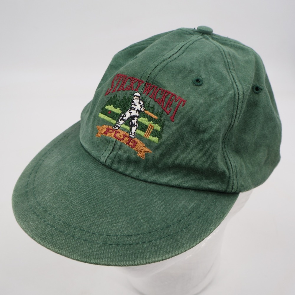 Western Concepts Sticky Wicket Pub Hat Green Victoria BC Leather Strap